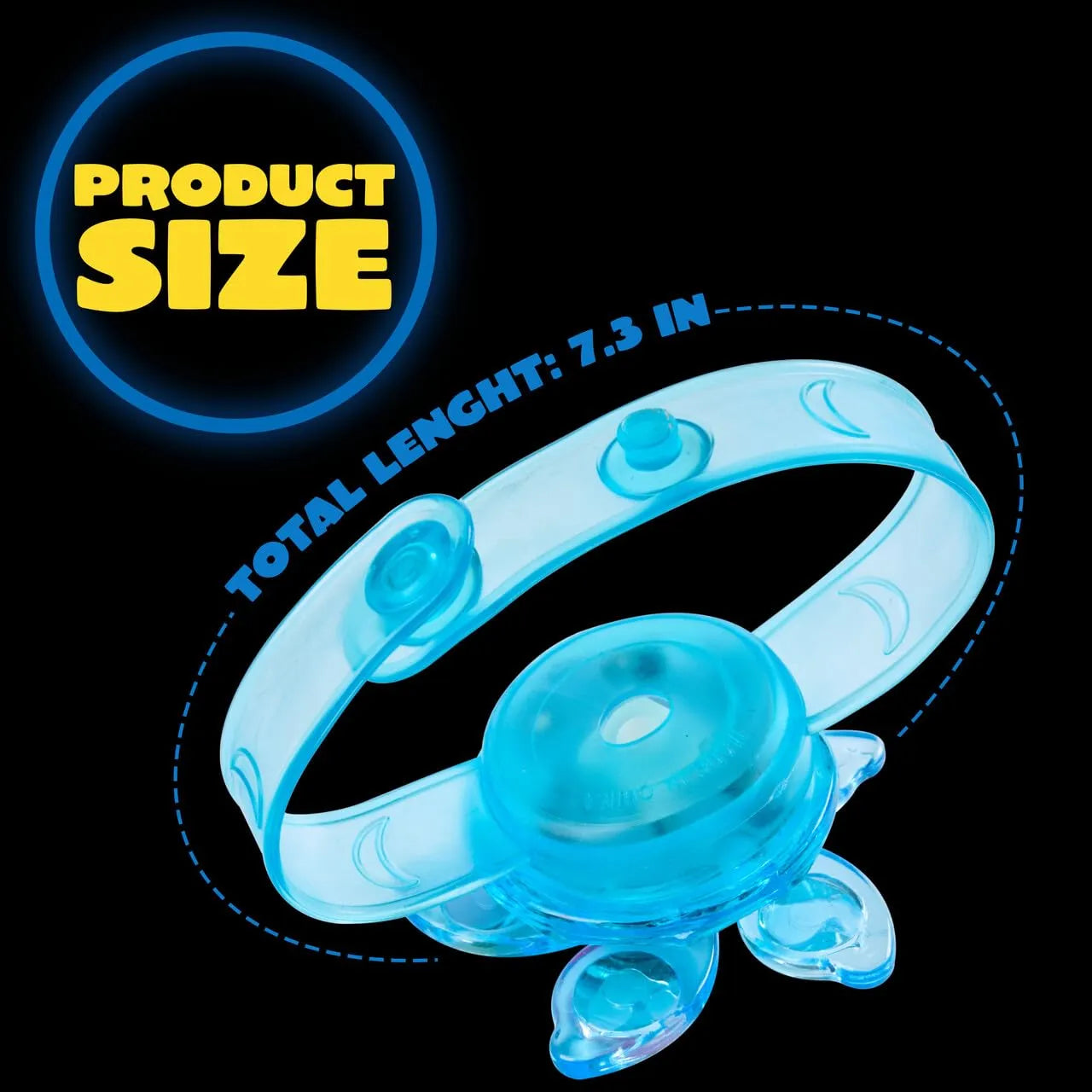 12-Pack LED Light-Up Spinner Bracelets - Glow-in-the-Dark Fidget Party Favors