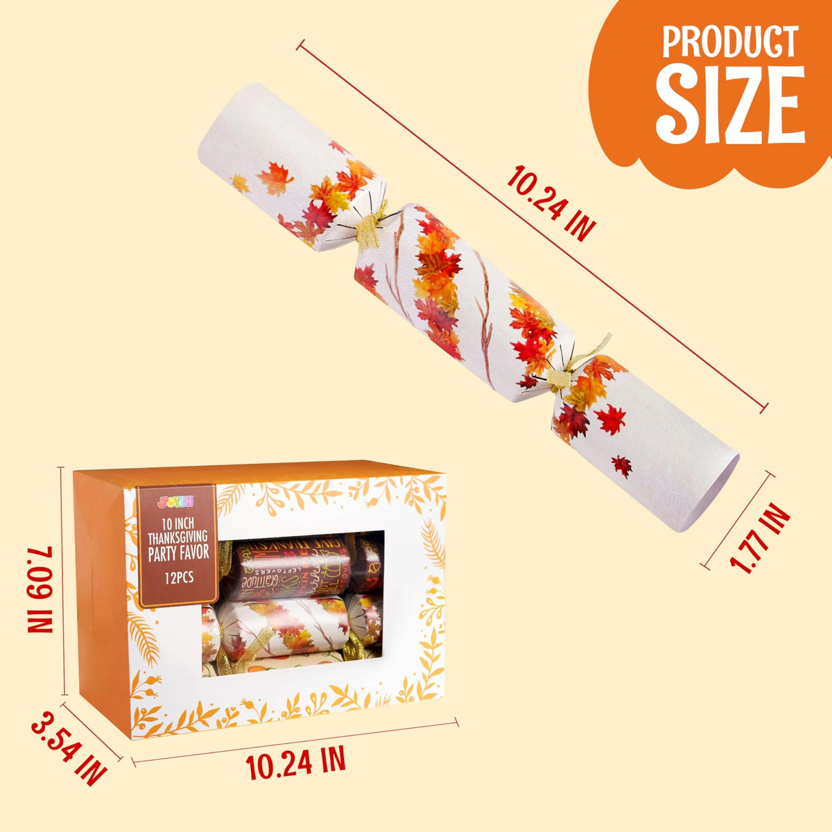 12-Pack Thanksgiving Party Favors: No Snap, No Popping, with Random Gifts