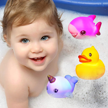 12-Pack Light-Up Bath Toys