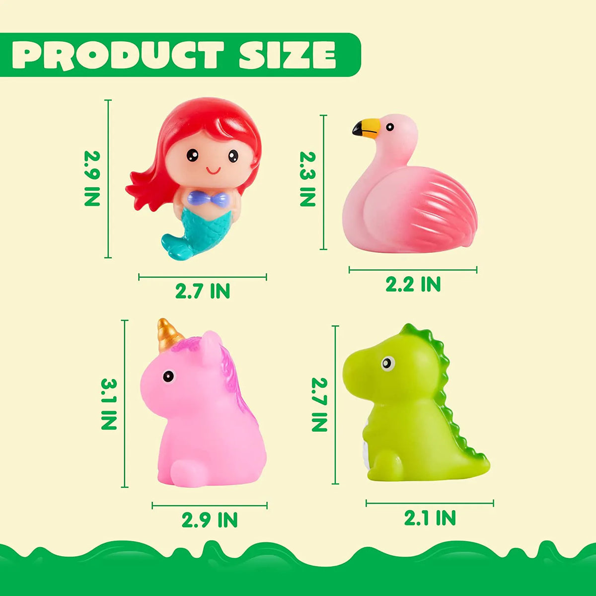 12-Pack Light-Up Bath Toys