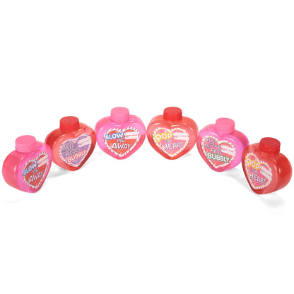 12 Big Heart-Shaped Bubble Wands