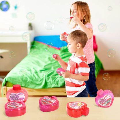 12 Big Heart-Shaped Bubble Wands
