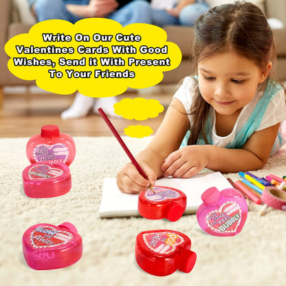 12 Big Heart-Shaped Bubble Wands
