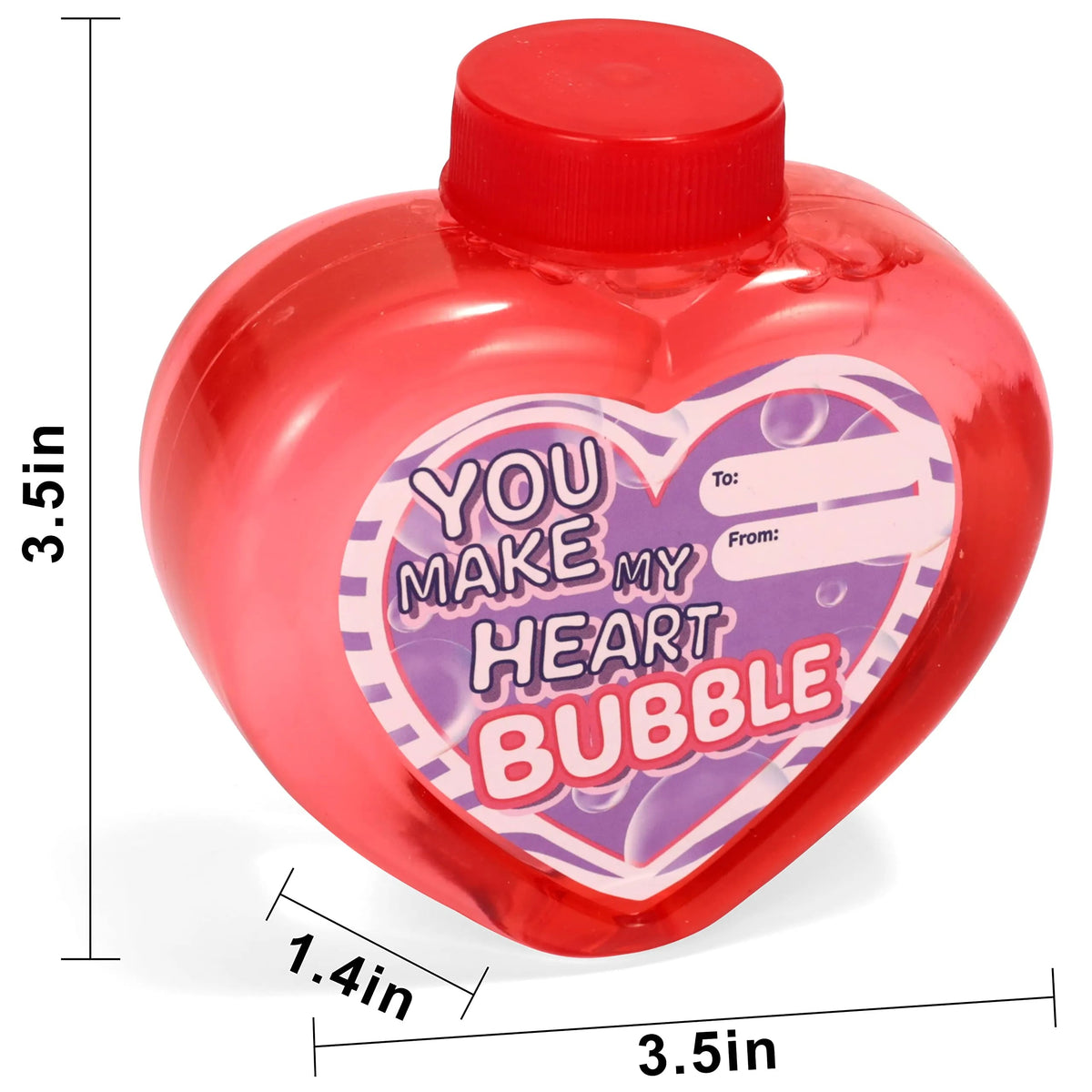 12 Big Heart-Shaped Bubble Wands