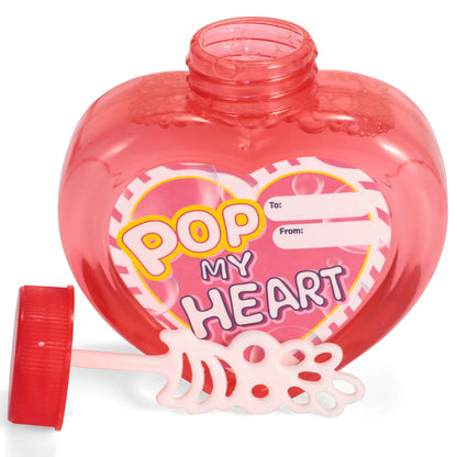 12 Big Heart-Shaped Bubble Wands