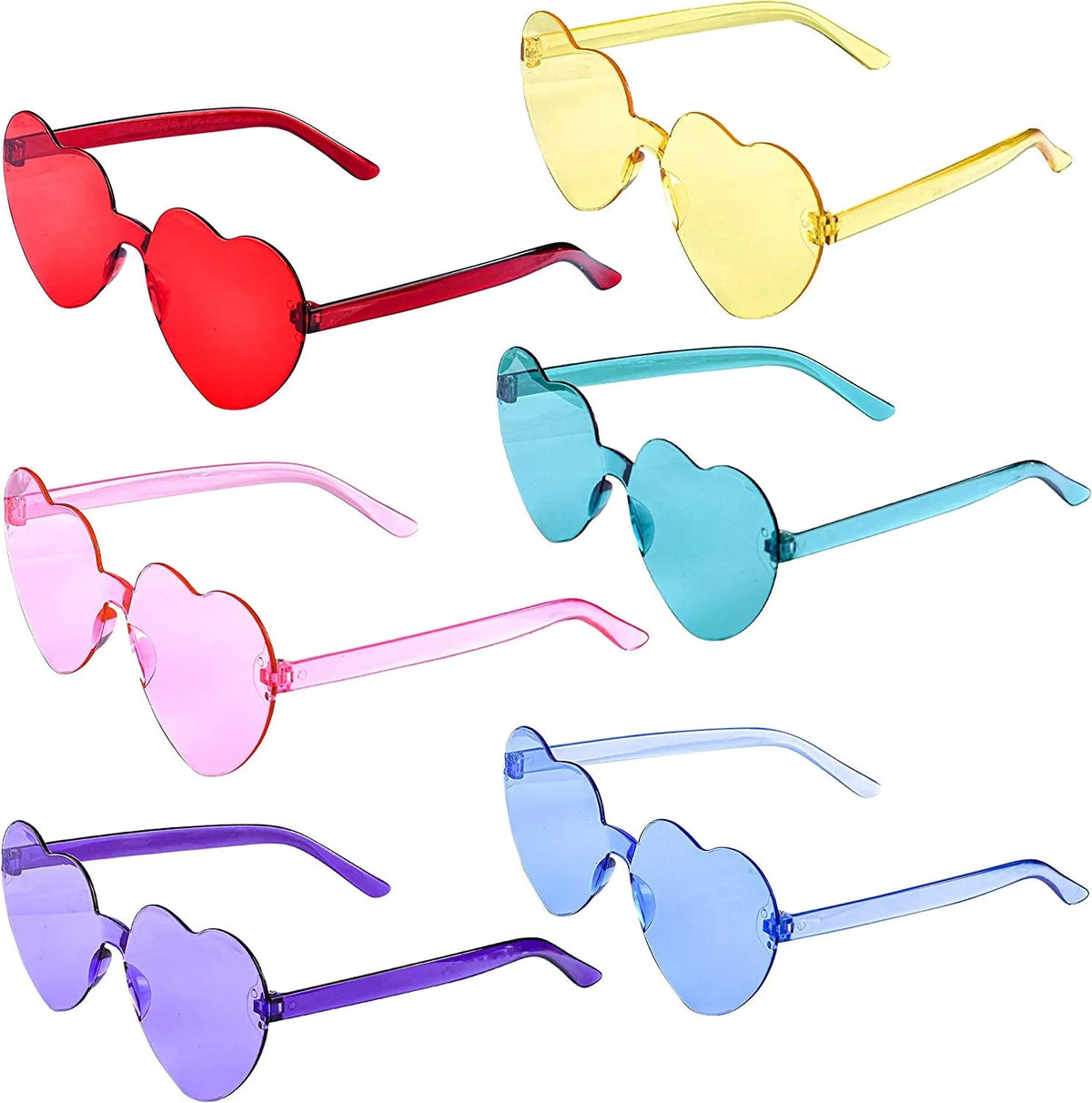 12-Pack Valentine's Day Heart Headbands and Glasses for Classroom Exchange Gifts