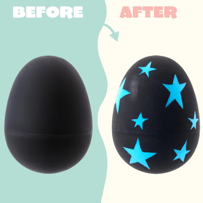 12 Pcs 2.3 Inch Easter Plastic Eggs with Scratchable Surface, Empty and Fillable