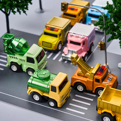 12 Prefilled Easter Eggs with Die-Cast Pull Back Cars (3.15 in) for Egg Hunt