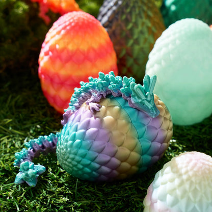 12 Pcs 3D Printed Dragon Eggs Toys for Easter Party, Egg Hunt & Classroom Prizes