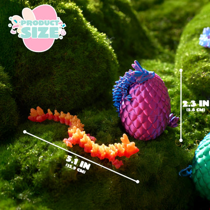 12 Pcs 3D Printed Dragon Eggs Toys for Easter Party, Egg Hunt & Classroom Prizes