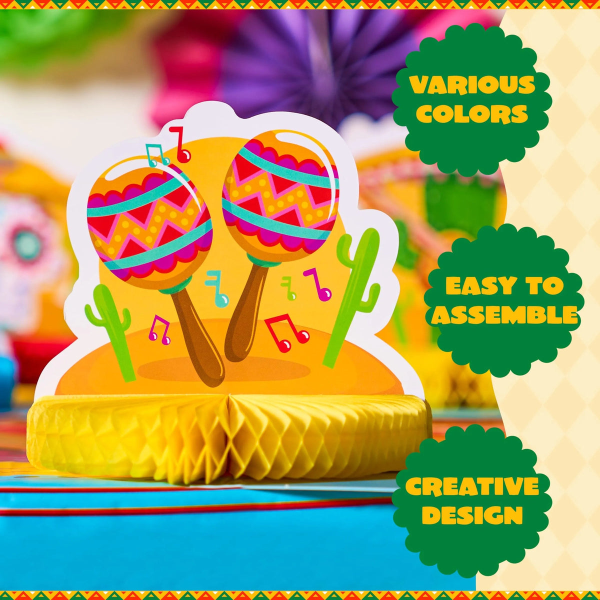 12-Pack Cinco de Mayo Honeycomb Table Centerpieces