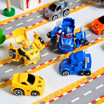 12 Prefilled Easter Eggs with Car Robot Toys for Kids - Easter Party Favors