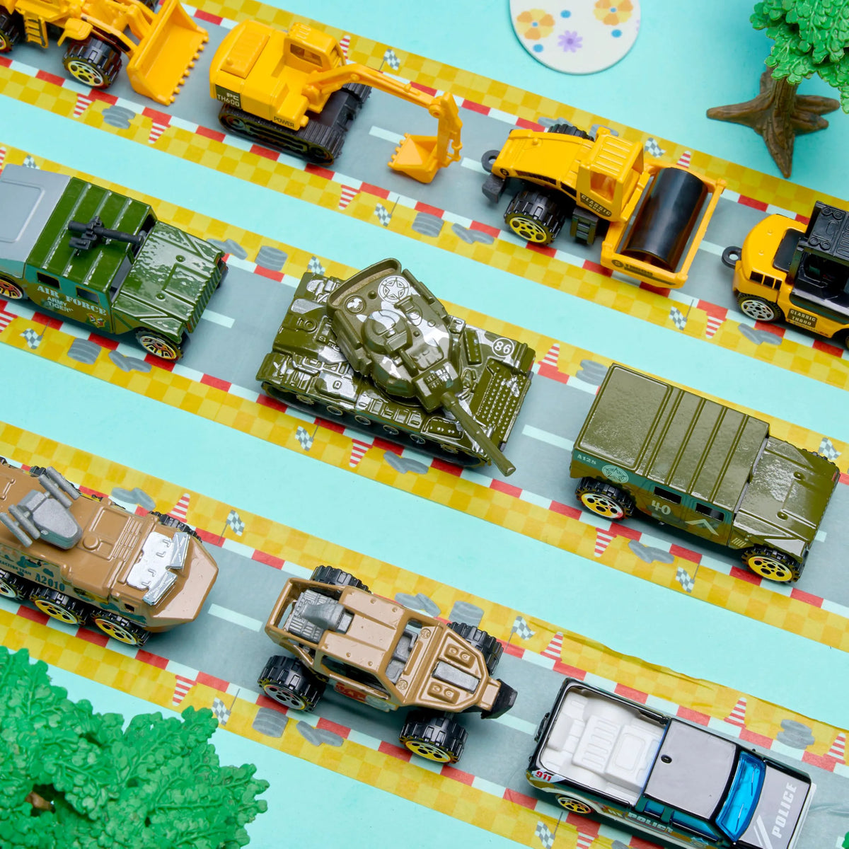 12 Prefilled Easter Eggs with Die-Cast Vehicles for Kids Easter Hunt Party Favors