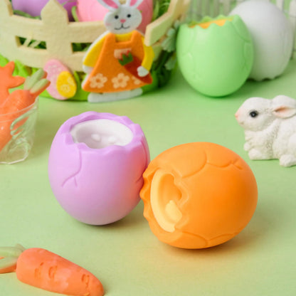 12 Pack Easter Squishy Toys - Bunny & Chick Stress Relief Eggs
