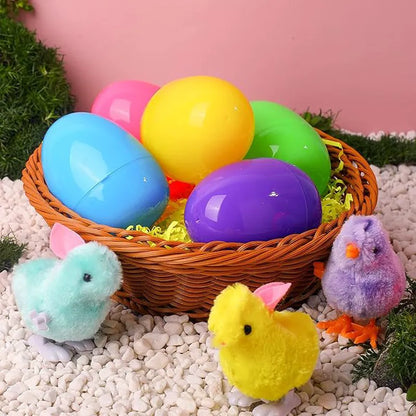 12 Easter Eggs with Wind-Up Toys for Kids Party & Classroom