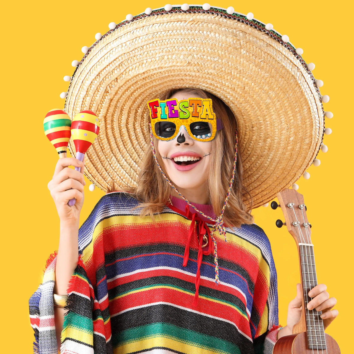 12 Pcs Mexican Fiesta Party Paper Glasses for Cinco de Mayo Decorations