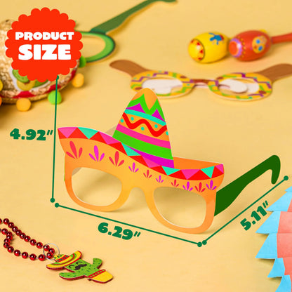 12 Pcs Mexican Fiesta Party Paper Glasses for Cinco de Mayo Decorations