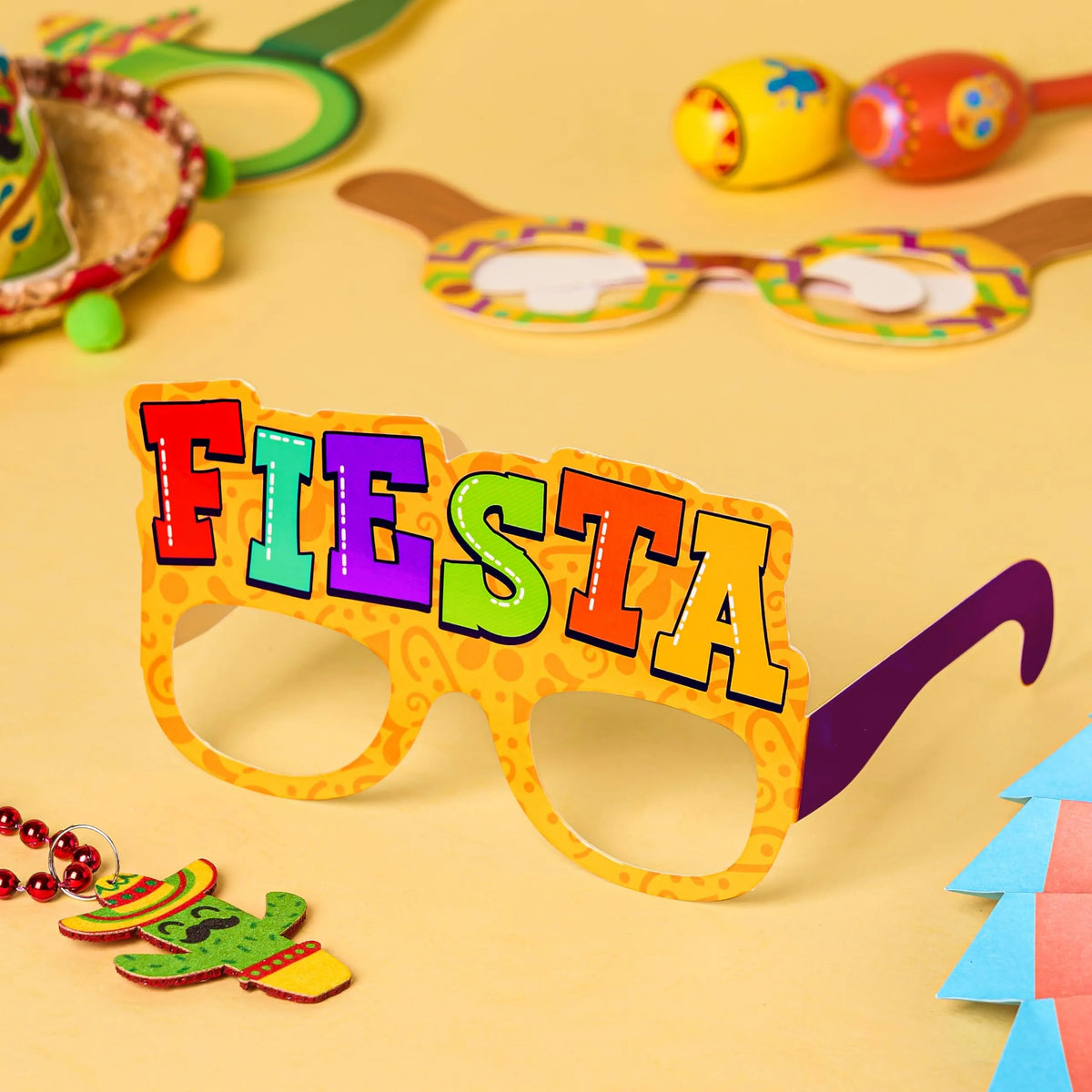 12 Pcs Mexican Fiesta Party Paper Glasses for Cinco de Mayo Decorations