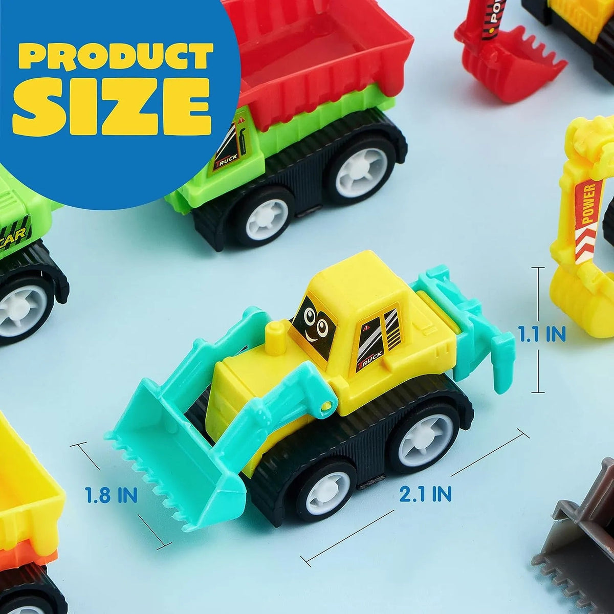 12-Pack Mini Construction Vehicle Set for Toddlers