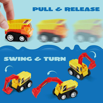 12-Pack Mini Construction Vehicle Set for Toddlers