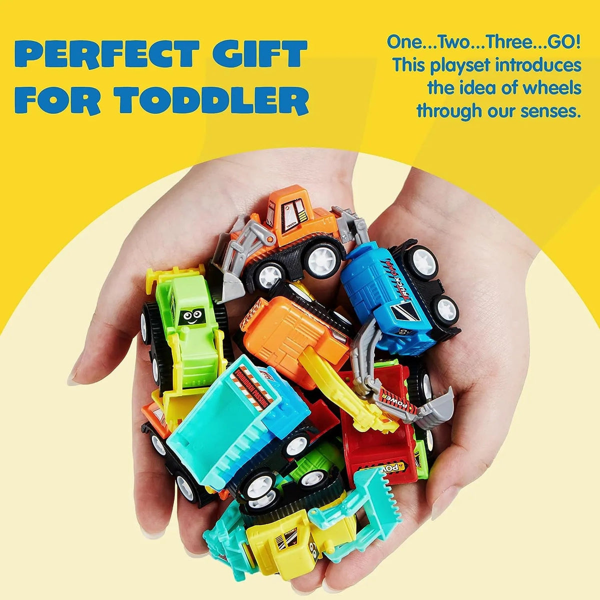 12-Pack Mini Construction Vehicle Set for Toddlers
