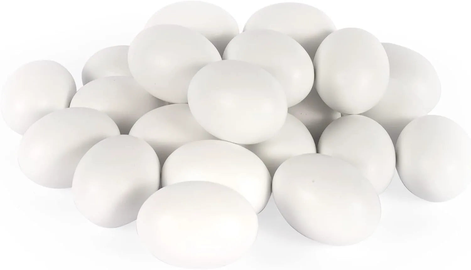 12 Unpainted White Wooden Easter Eggs for DIY Crafts and Party Favors