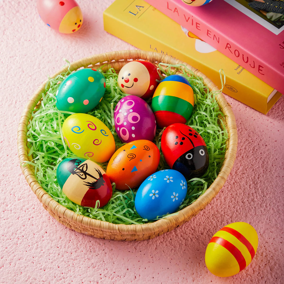 12 Wooden Egg Shakers Maracas for Party & Classroom