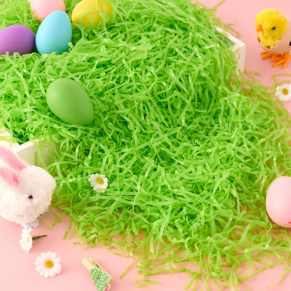 12oz (340g) Easter Light Green Plastic Fake Grass for Egg Hunt