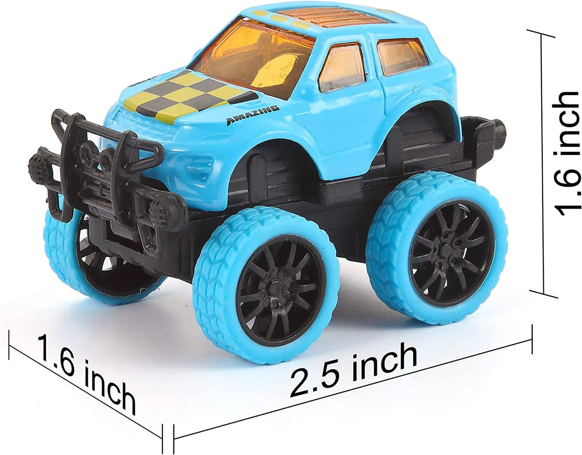 12-Pack 3.8-Inch Monster Pullback Cars in Prefilled Easter Eggs