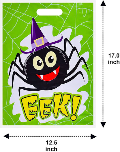 72 Pcs Halloween Plastic Goodie Bags, 6 Characters