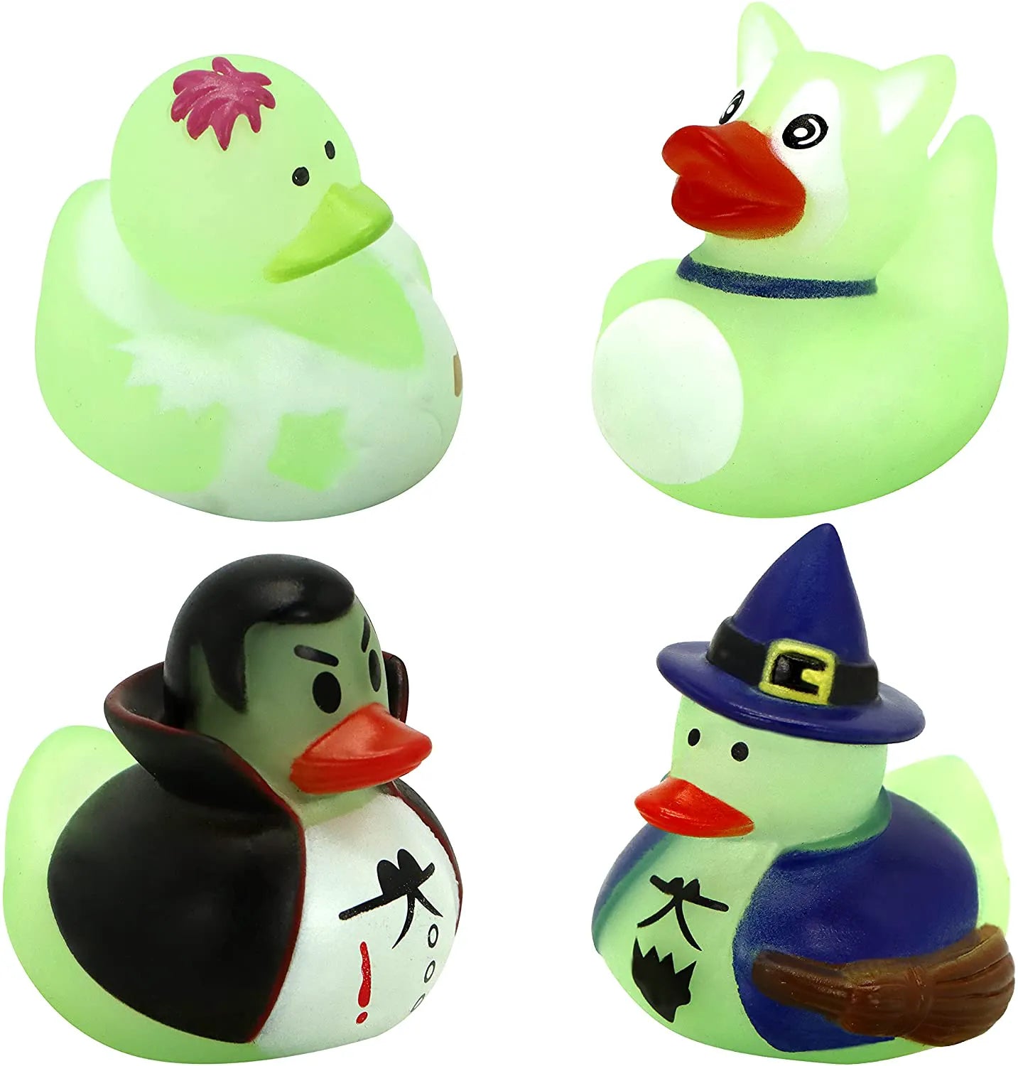 12 Glow-in-the-Dark Halloween Duckies for Fun Bath Time