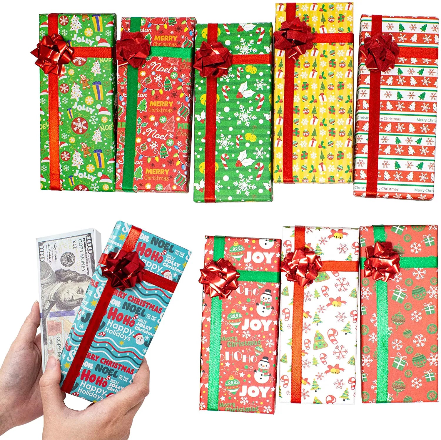 Rectangular Christmas Gift Box, Set of 9