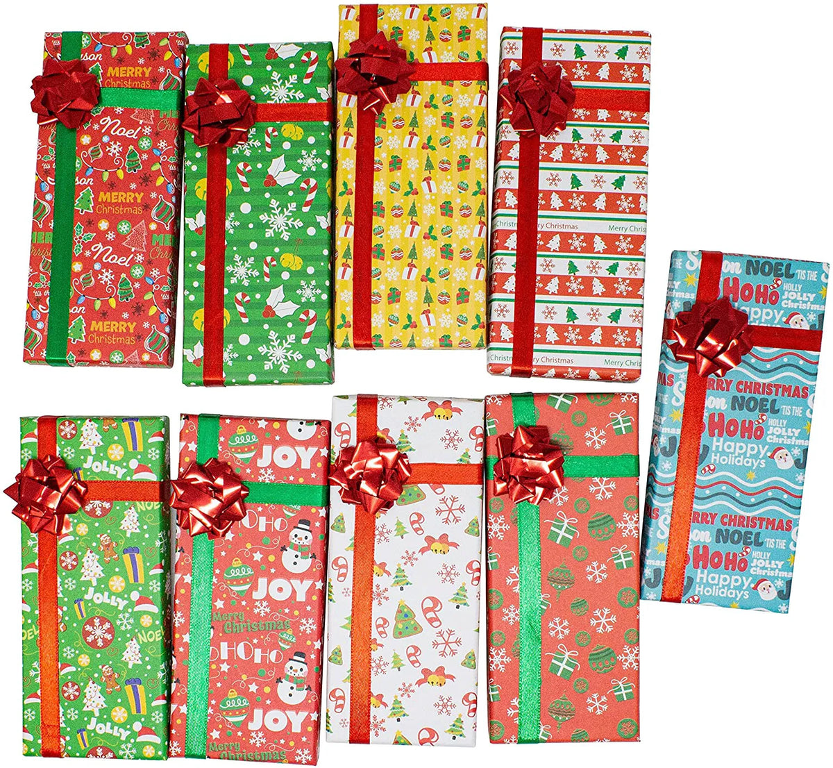 Rectangular Christmas Gift Box, Set of 9