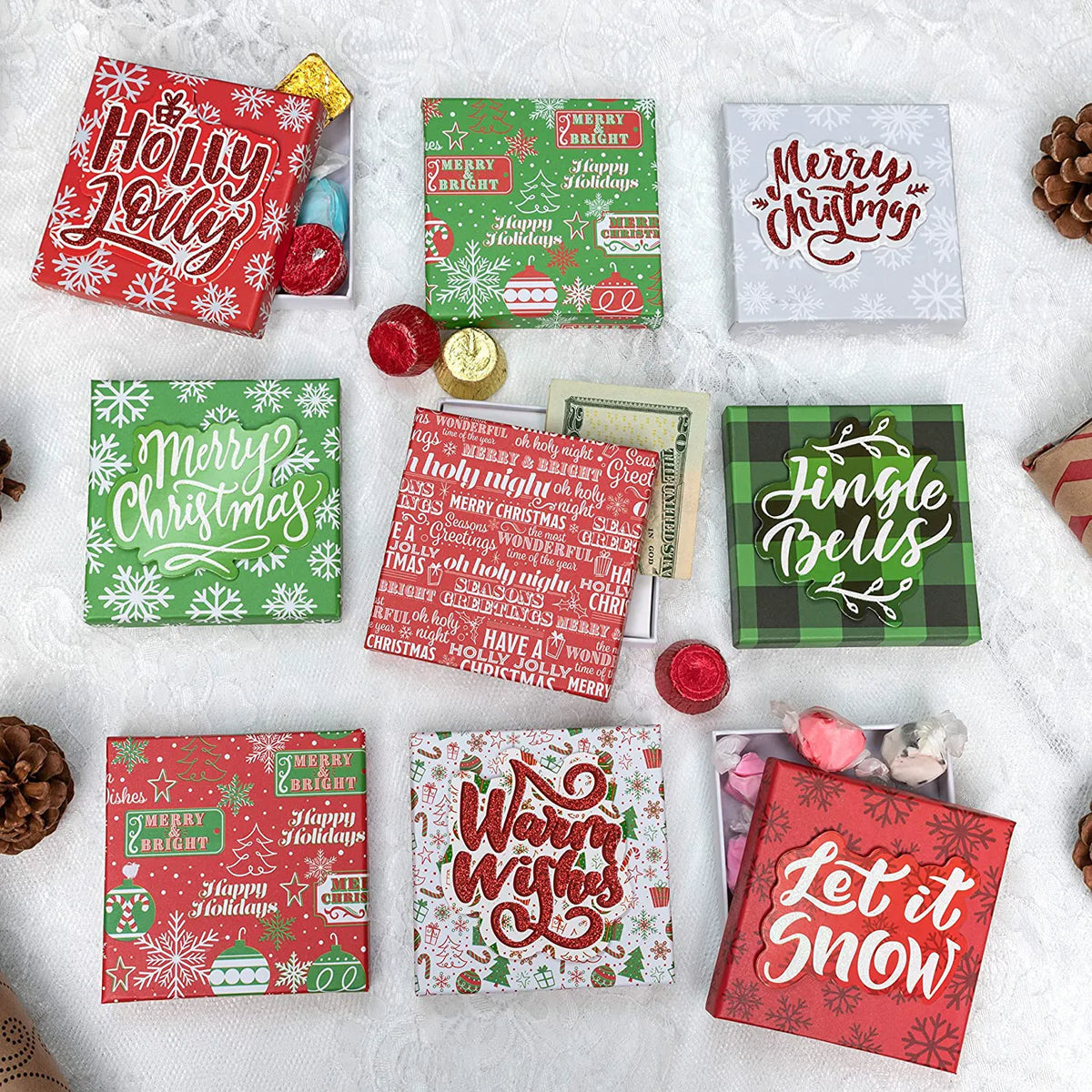 9-Piece Four-Sided Christmas Gift Box Set
