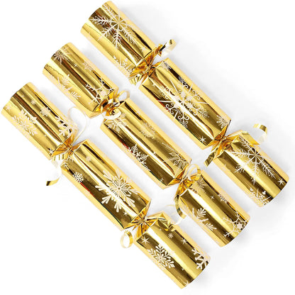 Gold Snowflake Christmas Party Table Favors, 12 Pack