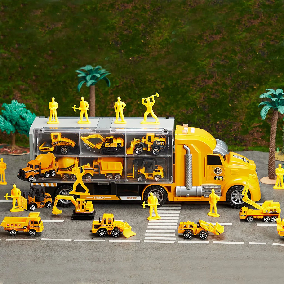 25-in-1 Die-Cast Construction Truck Toy Set
