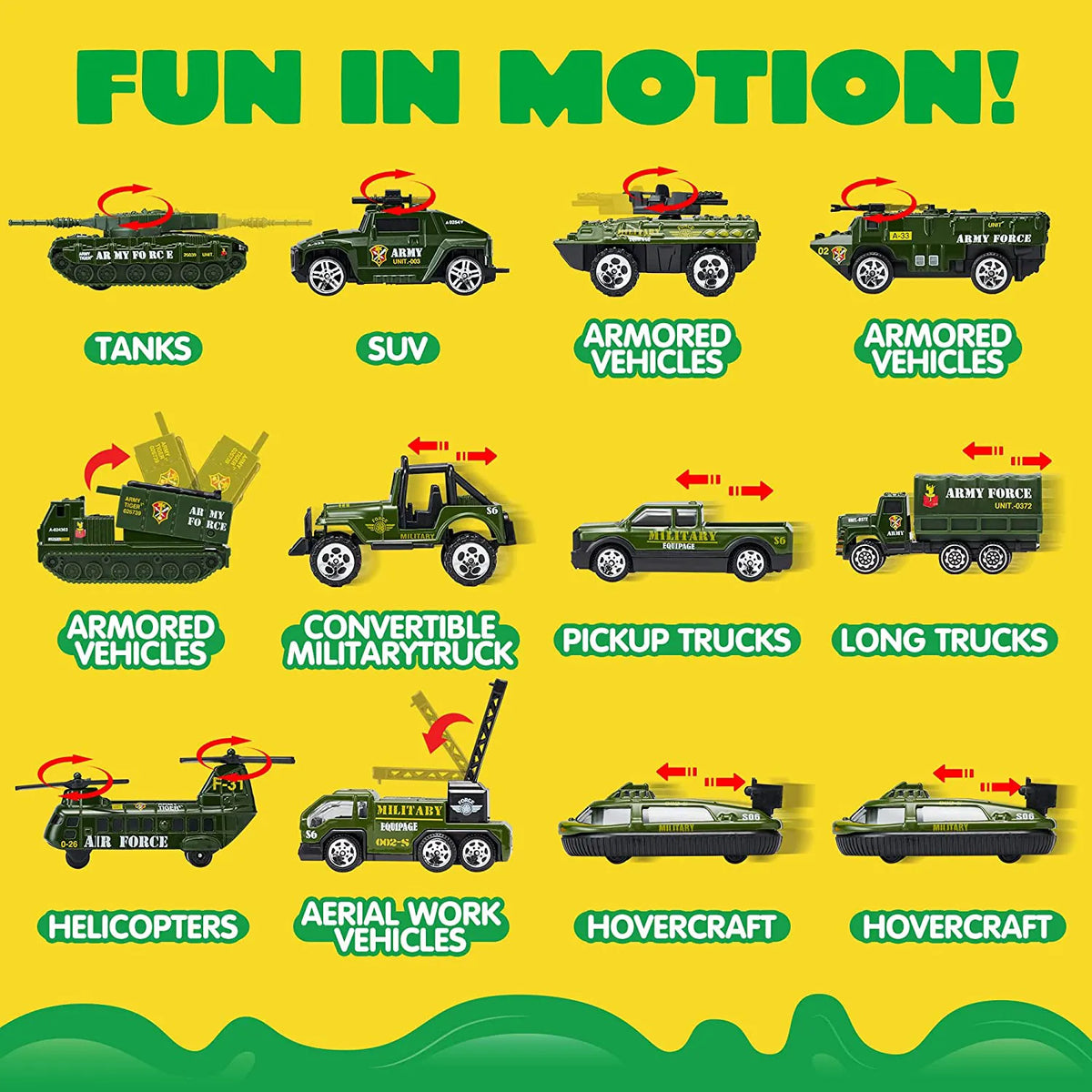 25-in-1 Die-Cast Military Toy Set
