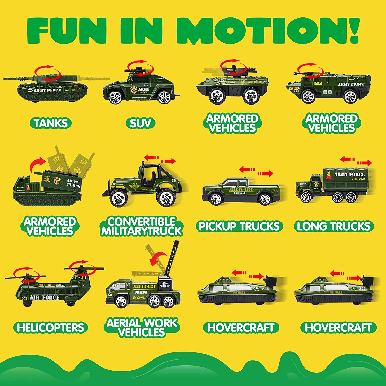 25-in-1 Die-Cast Military Toy Set