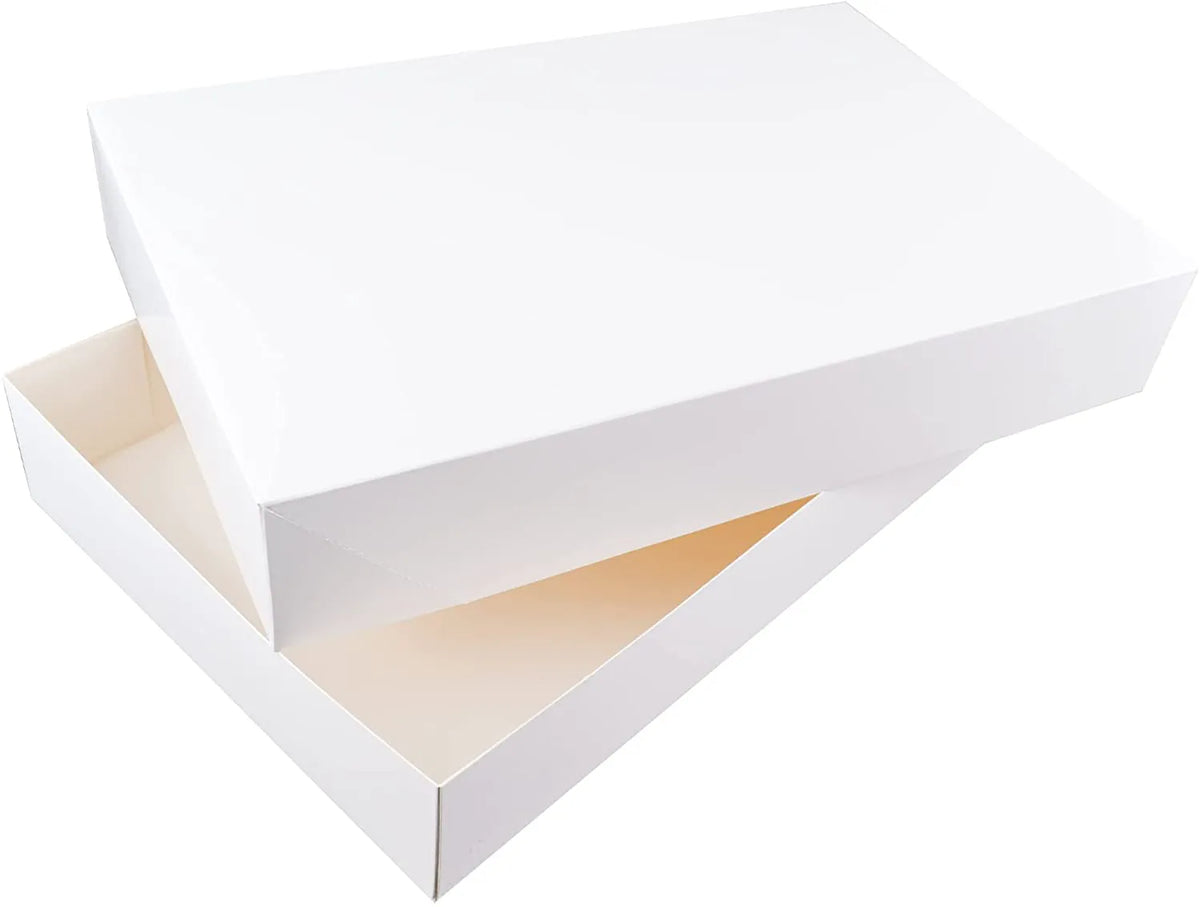White Box with Assorted Size Design and Stickers, 12 Pcs