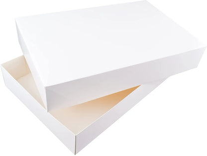 White Box with Assorted Size Design and Stickers, 12 Pcs