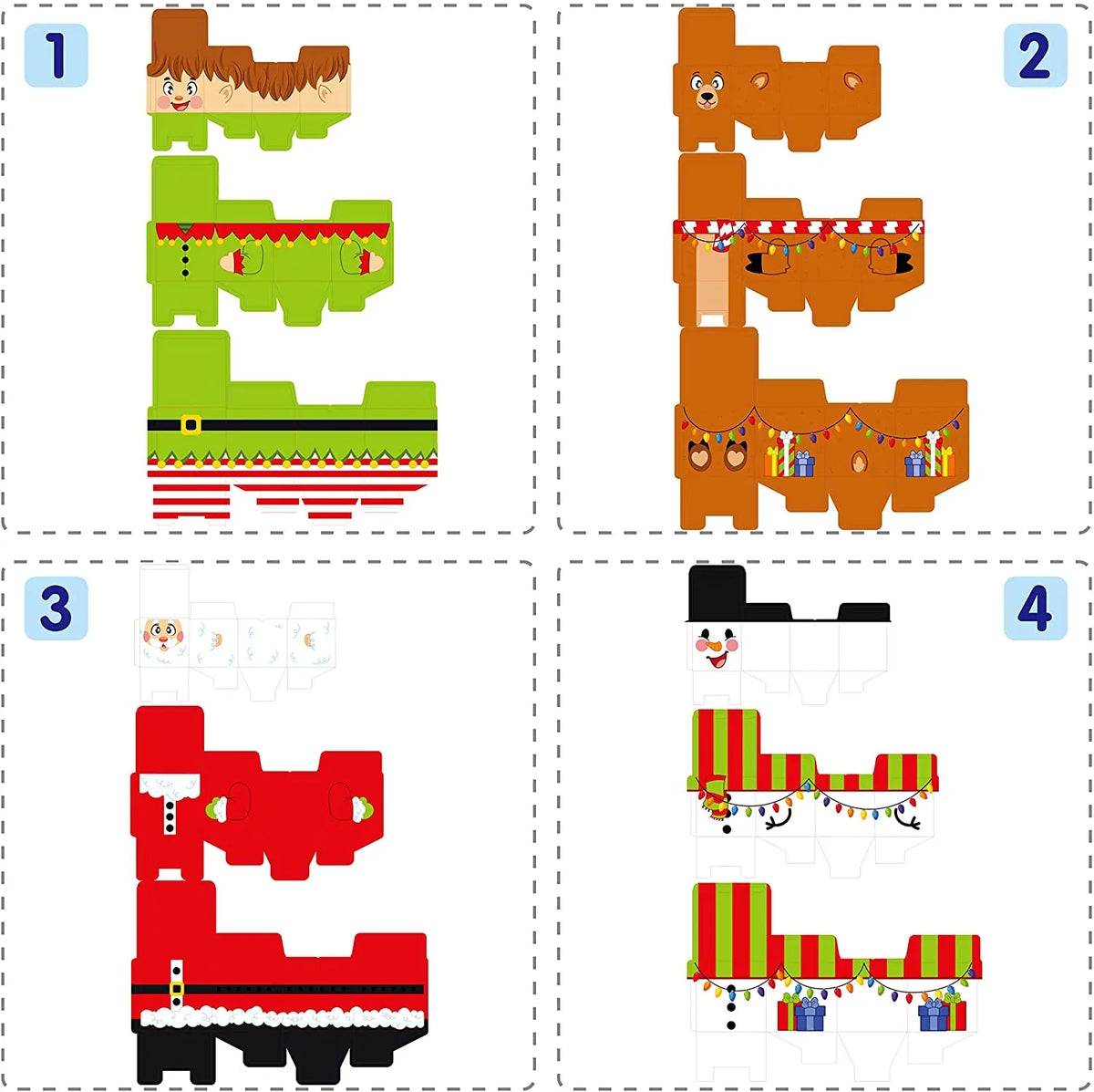 Christmas Characters Stacking Nesting Boxes, 12-Piece Set