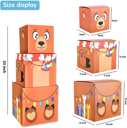 Christmas Characters Stacking Nesting Boxes, 12-Piece Set