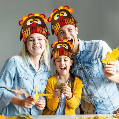 Thanksgiving Cute Pom Pom Turkey Beanie Knitted Hat