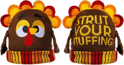 Thanksgiving Cute Pom Pom Turkey Beanie Knitted Hat