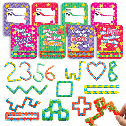 28 Wacky Tracks with Valentine's Day Cards for Classroom Exchange