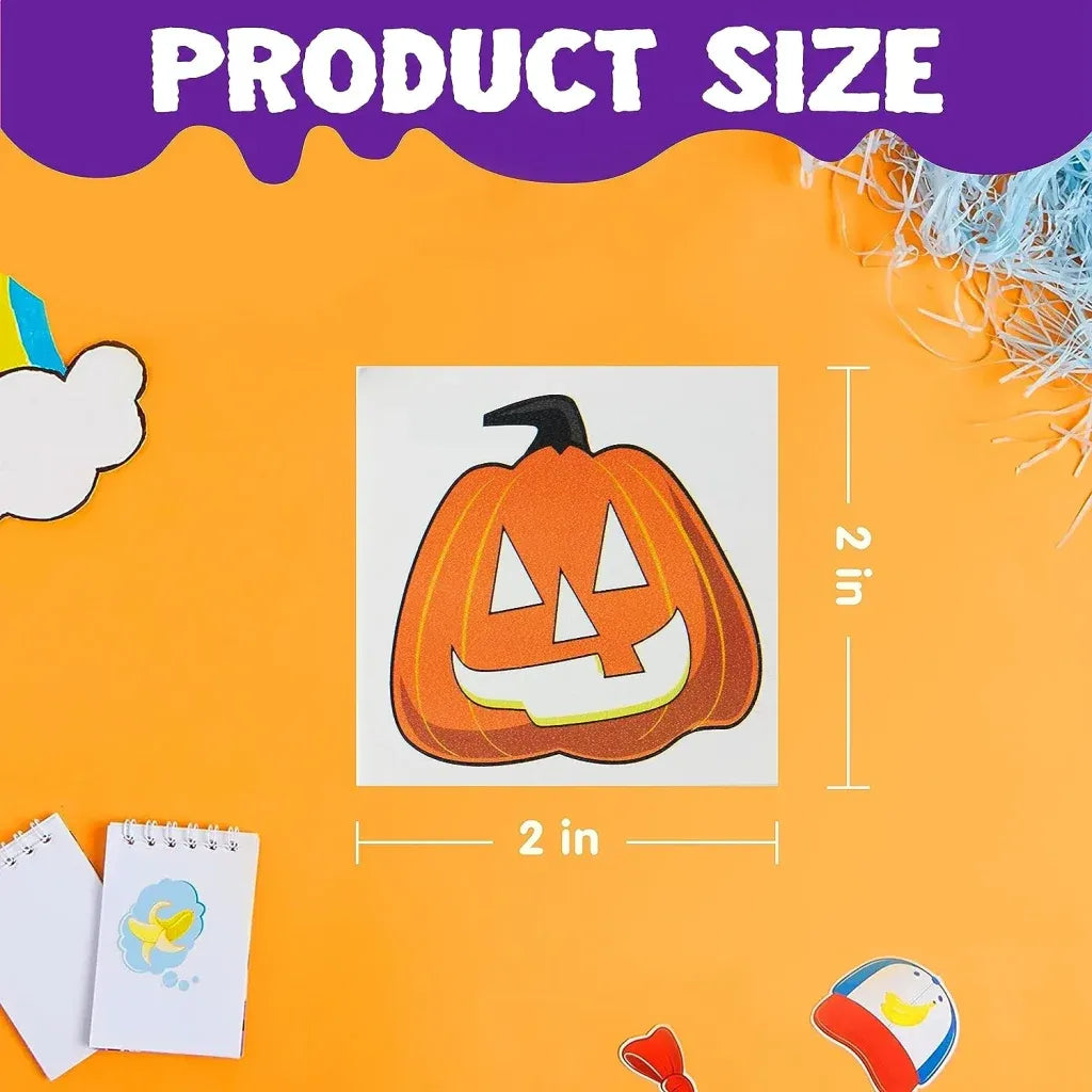 144 PCS Halloween Glowing Temporary Tattoos for Kids, 12 Luminous Designs