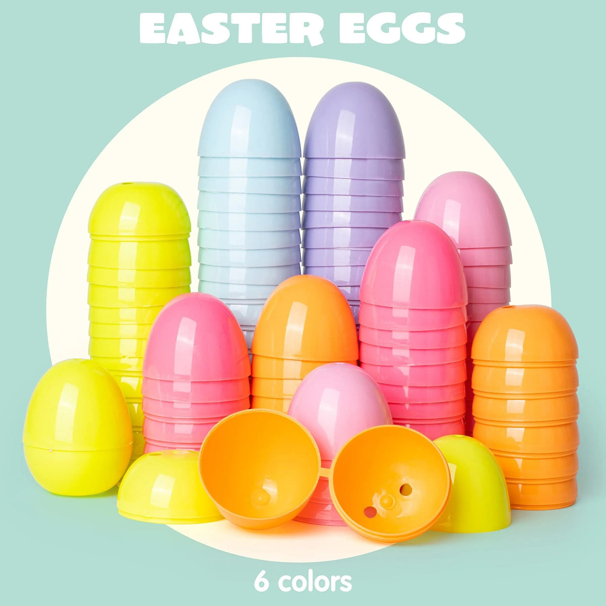 144 Pastel Easter Egg Shells (2.3 in)