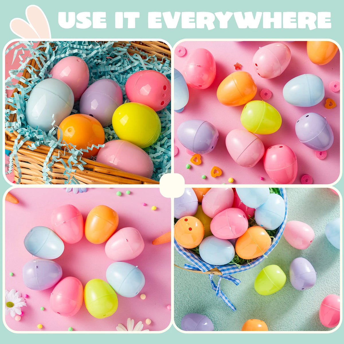 144 Pastel Easter Egg Shells (2.3 in)