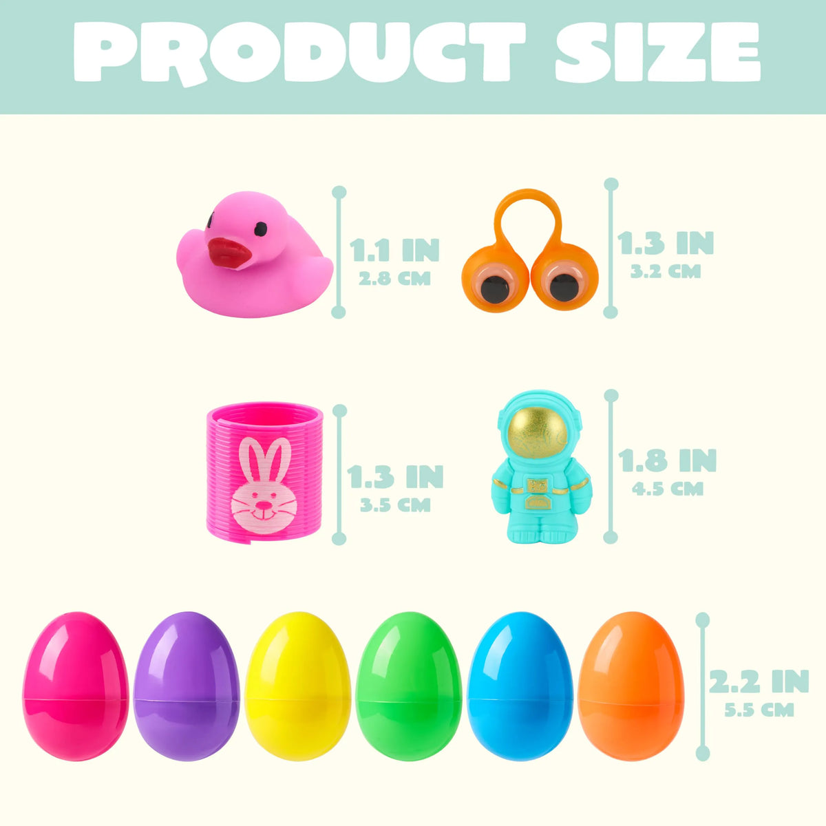 144 Prefilled Easter Eggs with Toys & Stickers for Egg Hunt, Party Favors & Classroom Prizes