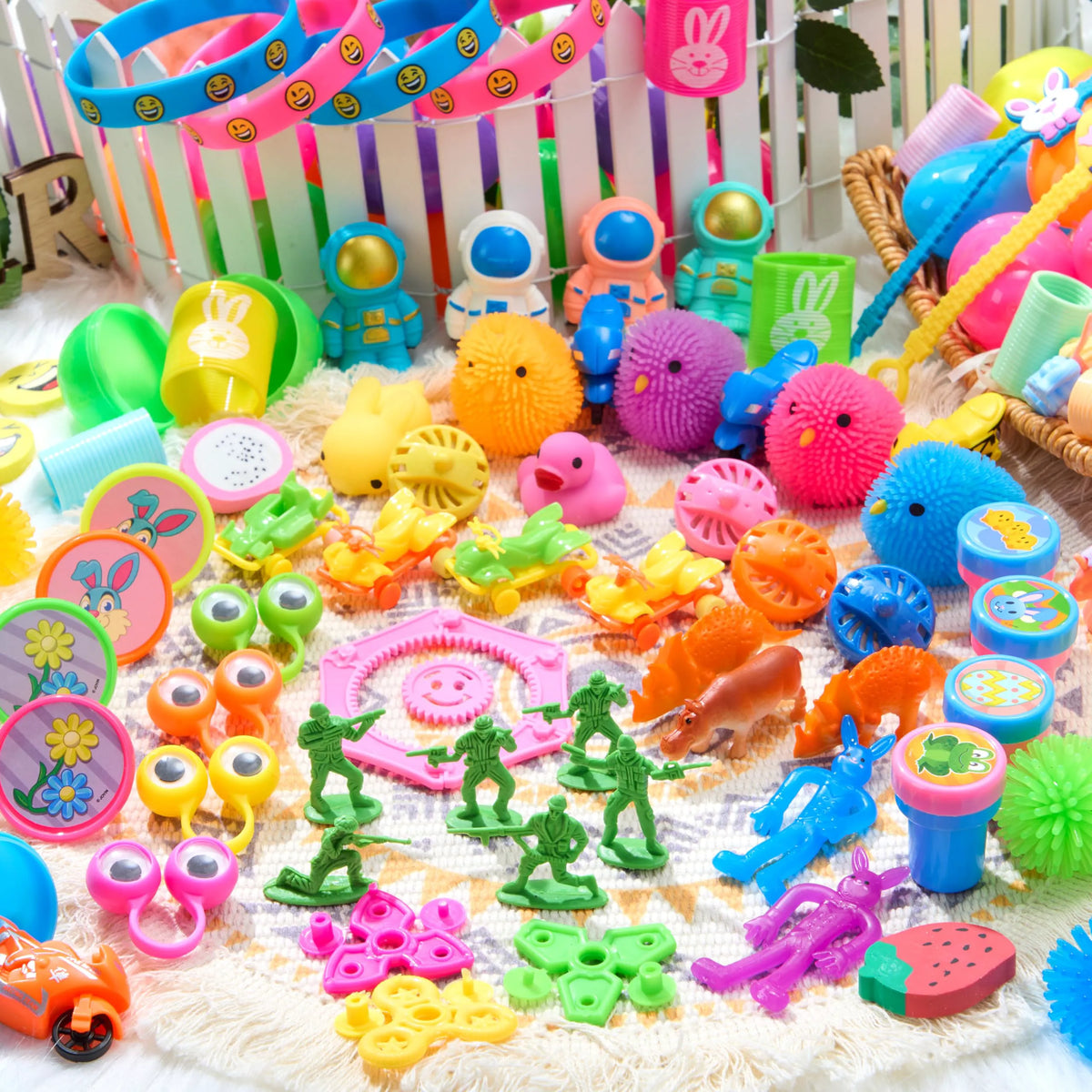 144 Prefilled Easter Eggs with Toys & Stickers for Egg Hunt, Party Favors & Classroom Prizes